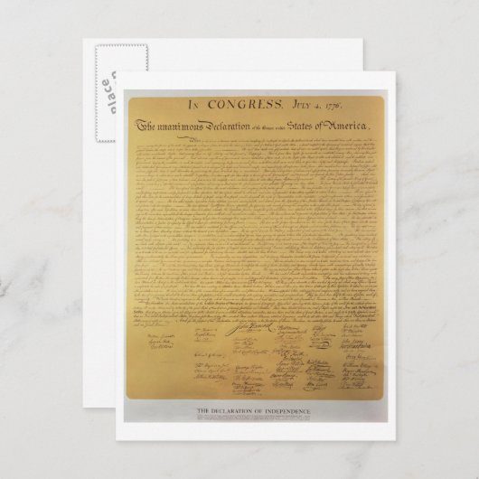 独立宣言 ポストカード (正面/裏面)