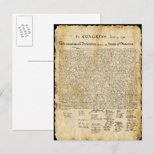 独立宣言 ポストカード (正面/裏面)