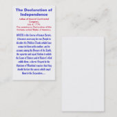 独立宣言 名刺 (正面/裏面)