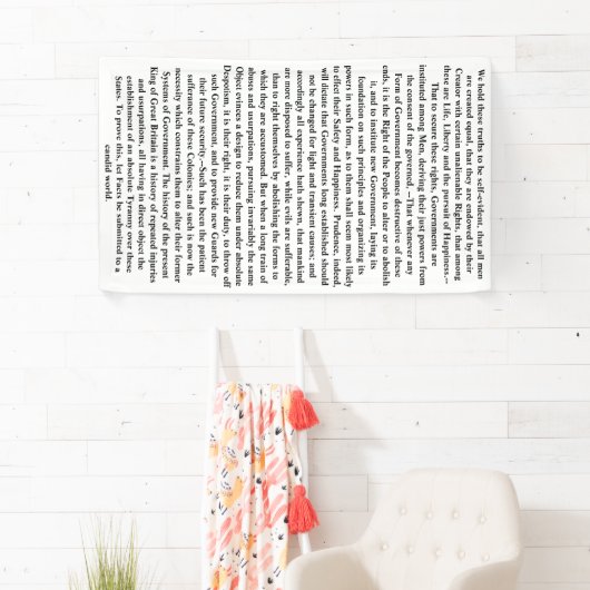 独立宣言:我々はこの真理を持つ 横断幕 (インサイチュ)