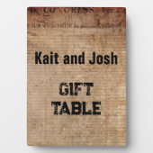 独立宣言📜 1776ギフトテーブル フォトプラーク (正面)