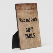 独立宣言📜 1776ギフトテーブル フォトプラーク (側面)