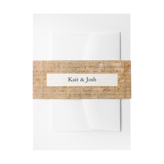 独立宣言📜 1776ヴィンテージ 招待状ベリーバンド (正面例)