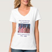 独立宣言 1776年7月4日（バックに） Tシャツ (正面)