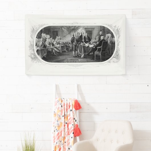 独立宣言：2ドル札、エッチング 横断幕 (インサイチュ)