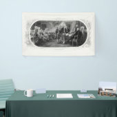 独立宣言：2ドル札、エッチング 横断幕 (トレードショー)