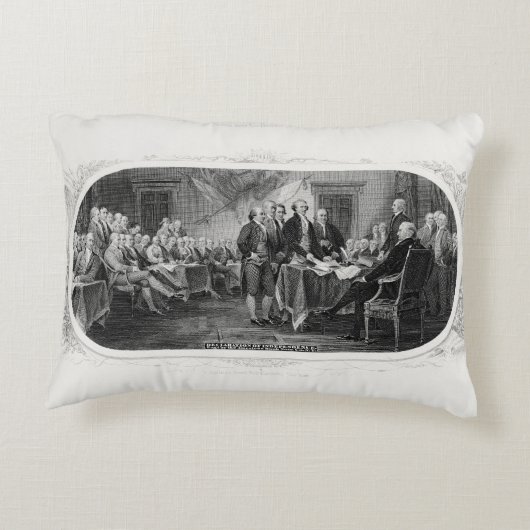 独立宣言: $2 Bill,エッチング アクセントクッション (裏面)