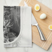 独立宣言： $2 Bill，エッチング キッチンタオル (四つ折り)