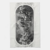 独立宣言： $2 Bill，エッチング キッチンタオル (縦)