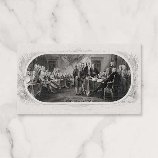 独立宣言： $2 Bill，エッチング ギフトタグ (裏面 (横))