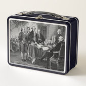 独立宣言： $2 Bill，エッチング メタルランチボックス (正面)