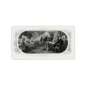 独立宣言： $2 Bill，エッチング ラベル (正面)