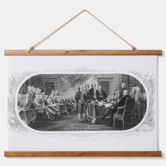 独立宣言： $2 Bill，エッチング 吊り下げ型タペストリー (正面)