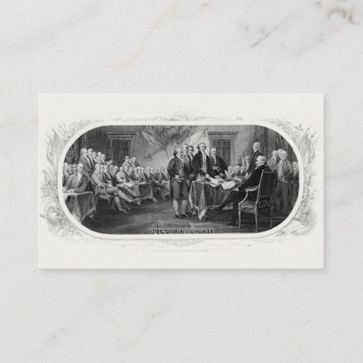 独立宣言： $2 Bill，エッチング 名刺 (裏面)