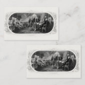 独立宣言： $2 Bill，エッチング 名刺 (正面/裏面)