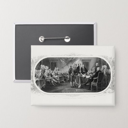 独立宣言： $2 Bill，エッチング 缶バッジ (正面/裏面)