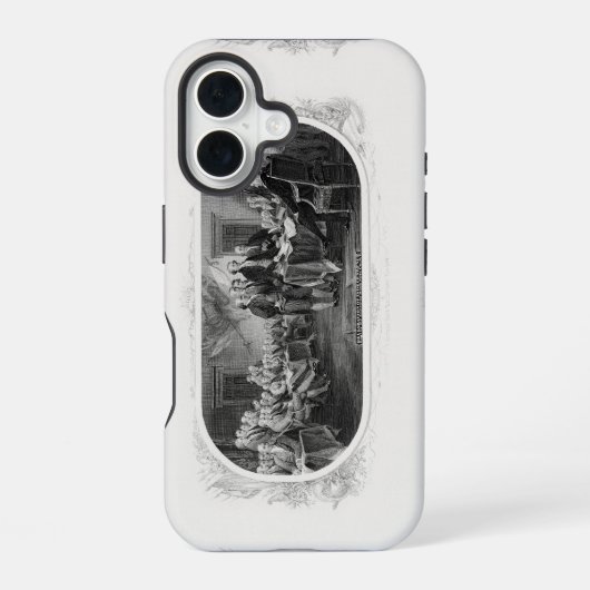 独立宣言: $2 Bill,エッチング iPhone 16ケース (裏面)