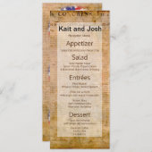 独立宣言📜 USA old Parchmen メニュー (正面/裏面)