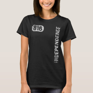 独立性ミズーリ816エリアコードヴィンテージレトロ Tシャツ