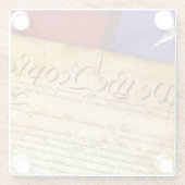 独立愛国心コースター宣言 ガラスコースター (裏面)