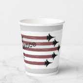 独立日カスタム飛行機国旗の紙カップ 紙コップ (裏面)