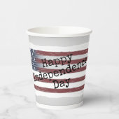 独立日カスタム飛行機国旗の紙カップ 紙コップ (左)