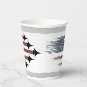 独立日カスタム飛行機国旗の紙カップ 紙コップ (右)