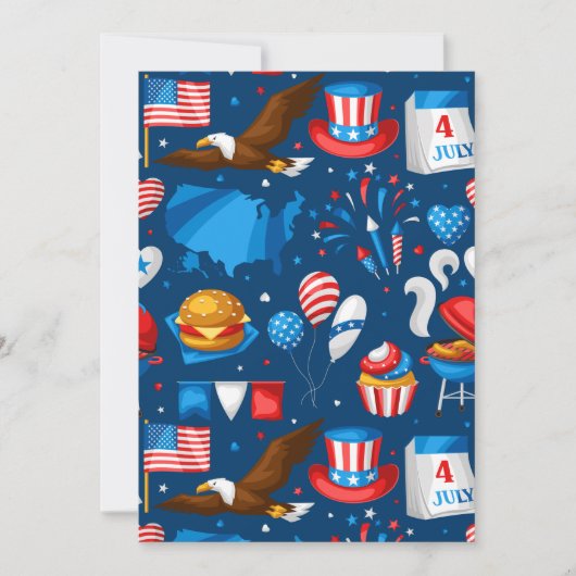 独立日パーティー 招待状 (正面)