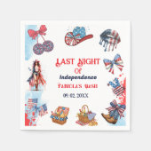 独立最後の夜4日バチェロレッテ スタンダードカクテルナプキン (正面)