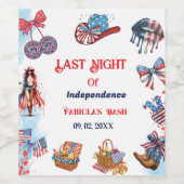 独立最後の夜4日バチェロレッテ ワインラベル (シングルラベル)