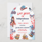 独立最後の夜4日バチェロレッテ 招待状 (正面)