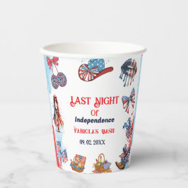 独立最後の夜4日バチェロレッテ 紙コップ