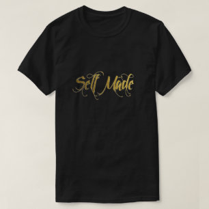 独立独行の金ゴールドホイルのTシャツ Tシャツ