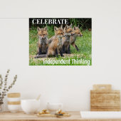 独立祝の考えキツネ ポスター (キッチン)