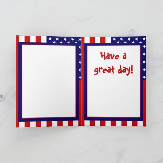 独立祝日 カード (内部)