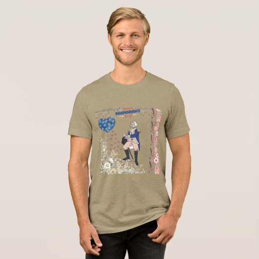 独立精神グローオリーブ トライブレンドTシャツ (正面全面)