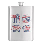 独立精神7月4日クラシック フラスク (正面)