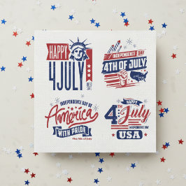 独立精神7月4日 スタンダードカクテルナプキン