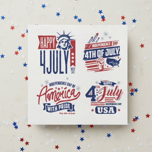 独立精神7月4日 スタンダードカクテルナプキン