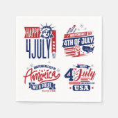 独立精神7月4日 スタンダードカクテルナプキン (正面)