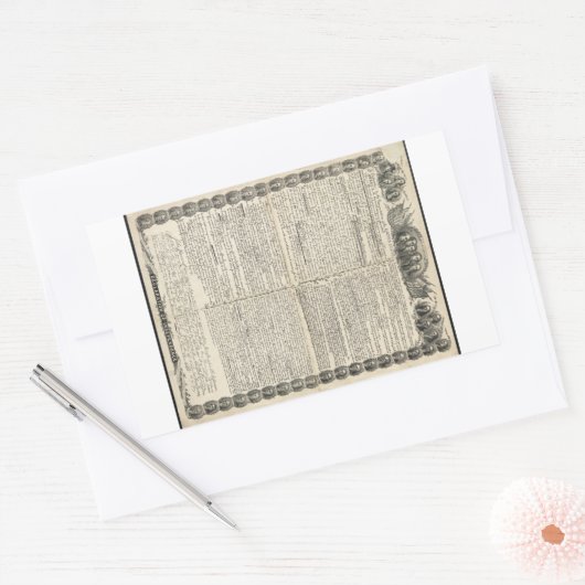 独立荷車を引く宣言の第一 長方形シール (封筒)