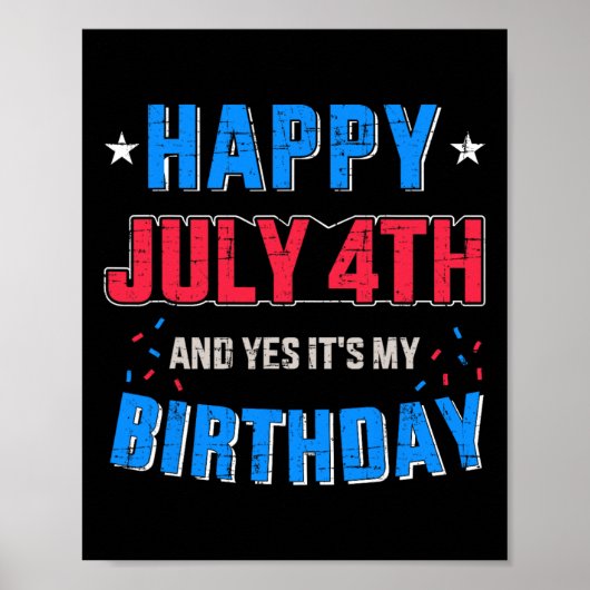 独立記念日おめでとう+私の誕生日 ポスター (正面)