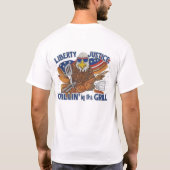 独立記念日おもしろい愛国的シャツ Tシャツ (裏面)