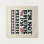 独立記念日おもしろ4日7月 タペストリー (正面(横))