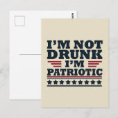 独立記念日おもしろ4日7月 ポストカード (正面/裏面)