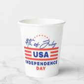 独立記念日お祝い紙カップ 紙コップ (正面)