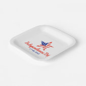 独立記念日お祝い紙プレート ペーパープレート (傾斜あり)