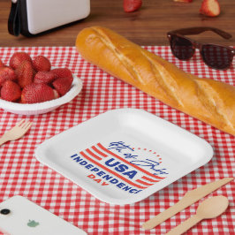 独立記念日お祝い紙プレート ペーパープレート