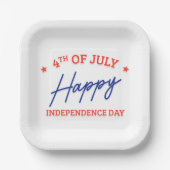 独立記念日お祝い紙プレート ペーパープレート (正面)