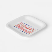 独立記念日お祝い紙プレート ペーパープレート (傾斜あり)